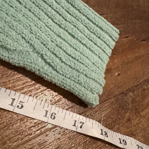 Sonoma Petite V-Neck Cable Knit Sweater Mint Green Women's L Pullover Office EUC - Picture 8 of 8